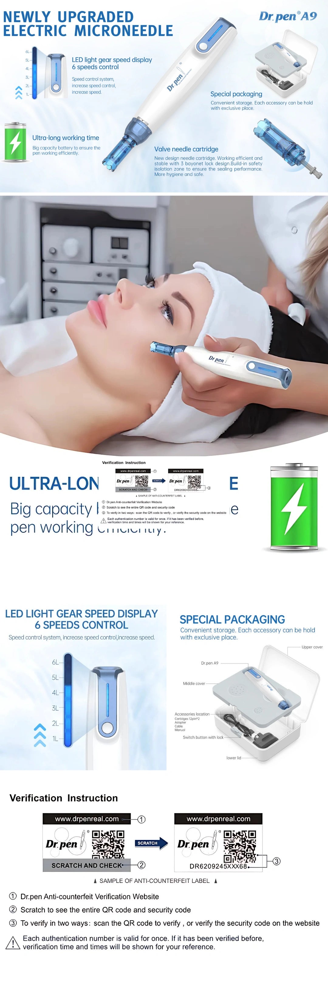 Dr.Pen A9 Microneedling Pen | Wireless USB-C Skin Tool - Feature Image 1