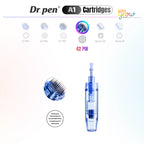 Dr. Pen A1 42 pin replacement cartridge detail image showing high-density needle pattern and cartridge body for microneedling treatments.