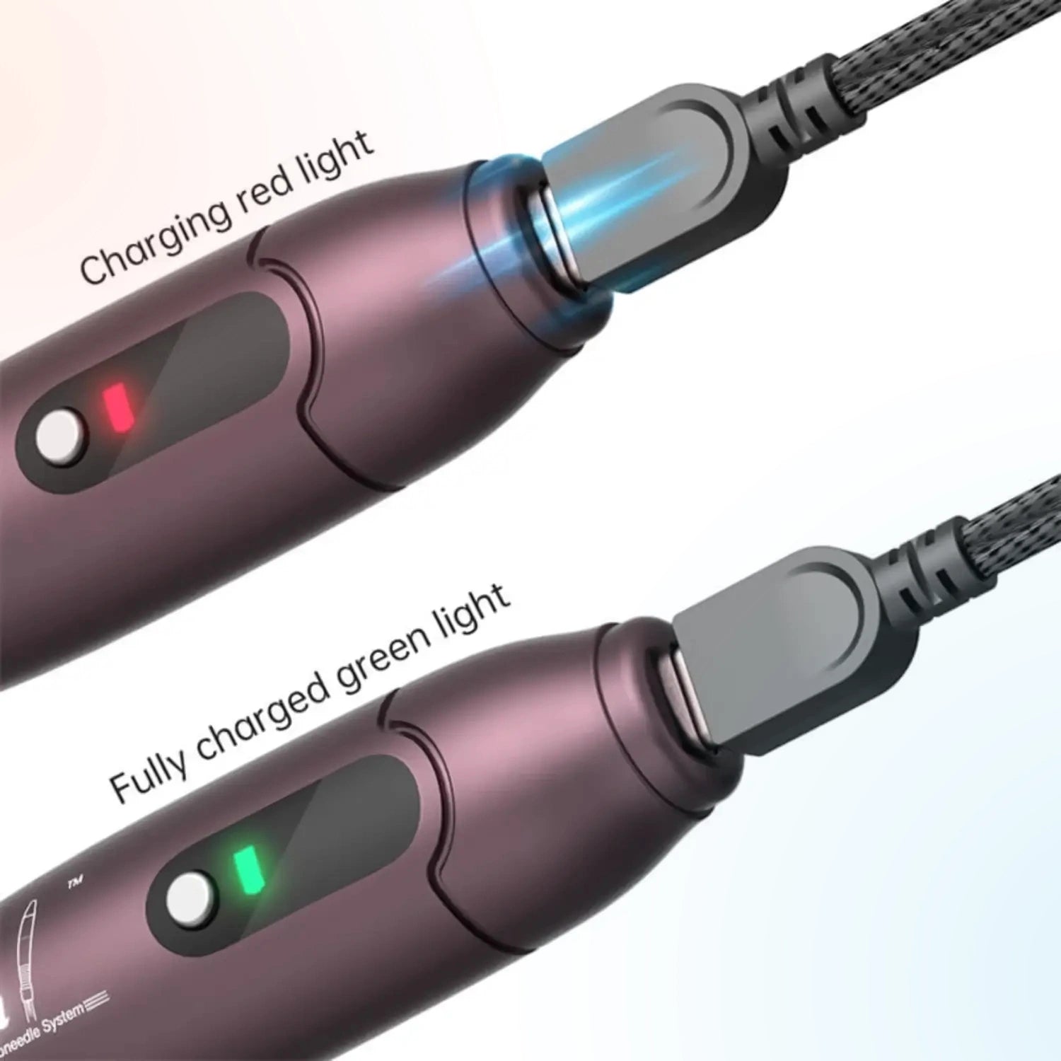 Dr. Pen A10 microneedling pen USB charging interface with 380mAh battery and rechargeable design