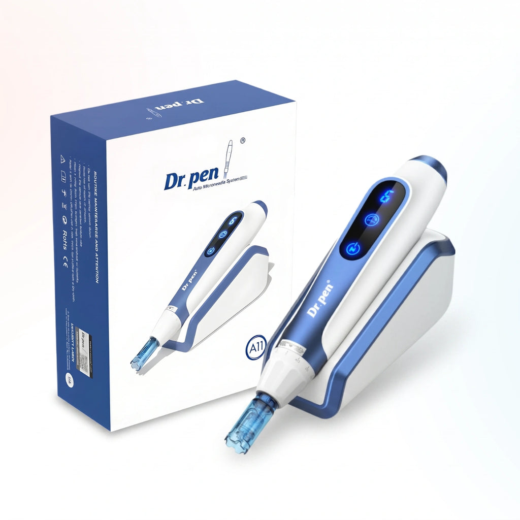 Dr. Pen A11 Ultima Pro microneedling pen features including 6 speed settings digital display and dual power mode