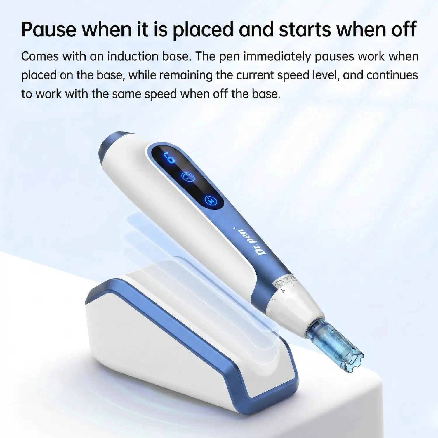 Dr. Pen A11 Ultima Pro microneedling pen touchscreen controls and 3 lock connector cartridge system