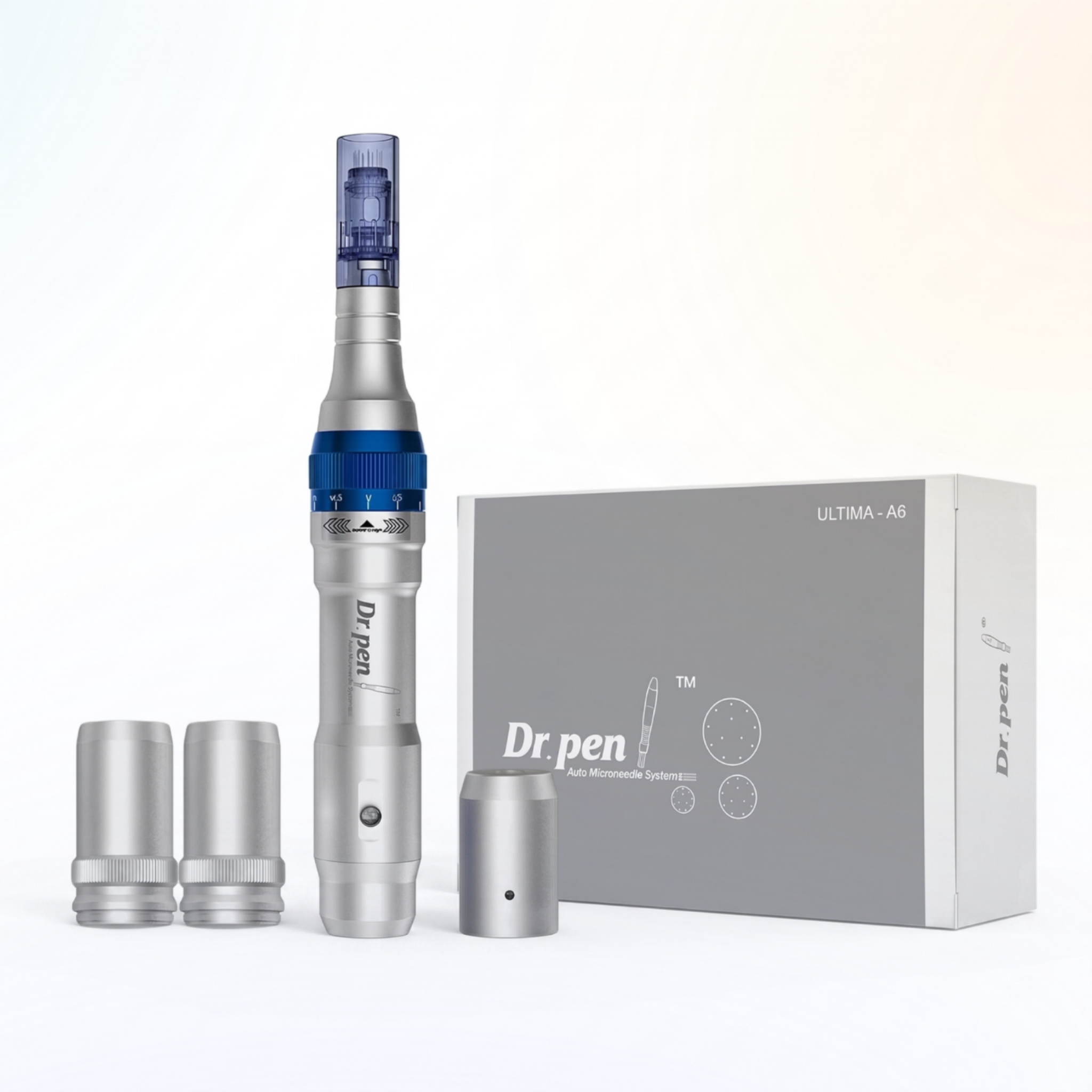 Dr. Pen A6 Ultima Pro microneedling pen box and accessories