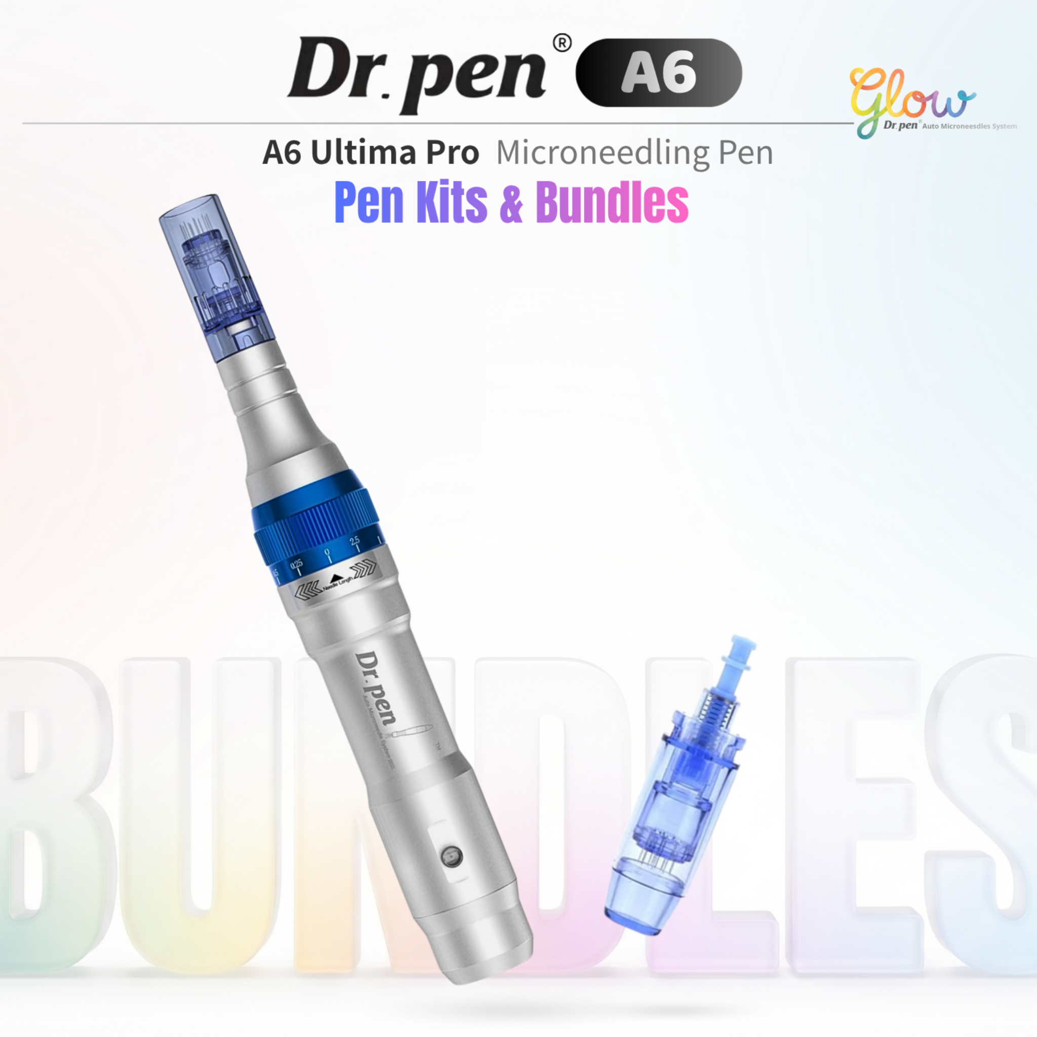 Dr. Pen A6 Ultima Pro microneedling pen kit and cartridge bundle