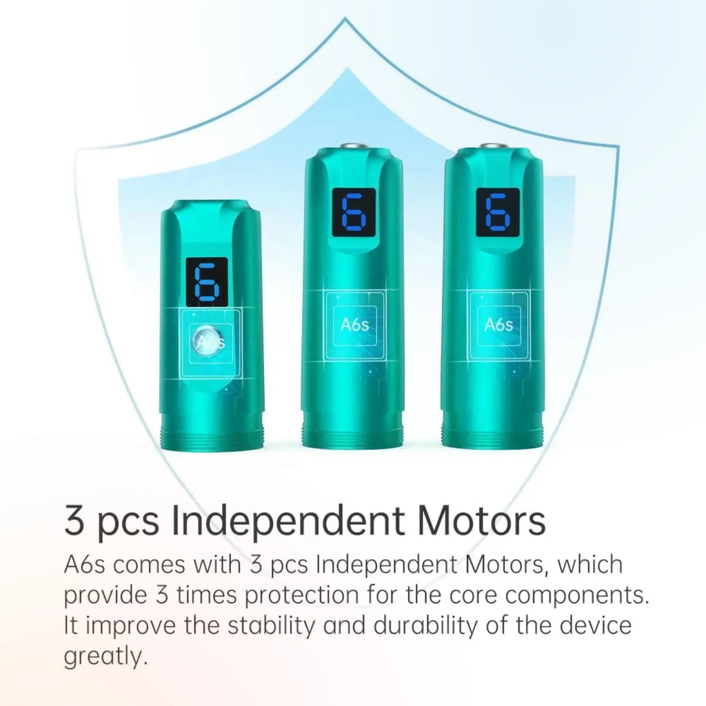 Dr. Pen A6S Smart Microneedling Pen with three independent motors for improved device stability and durability