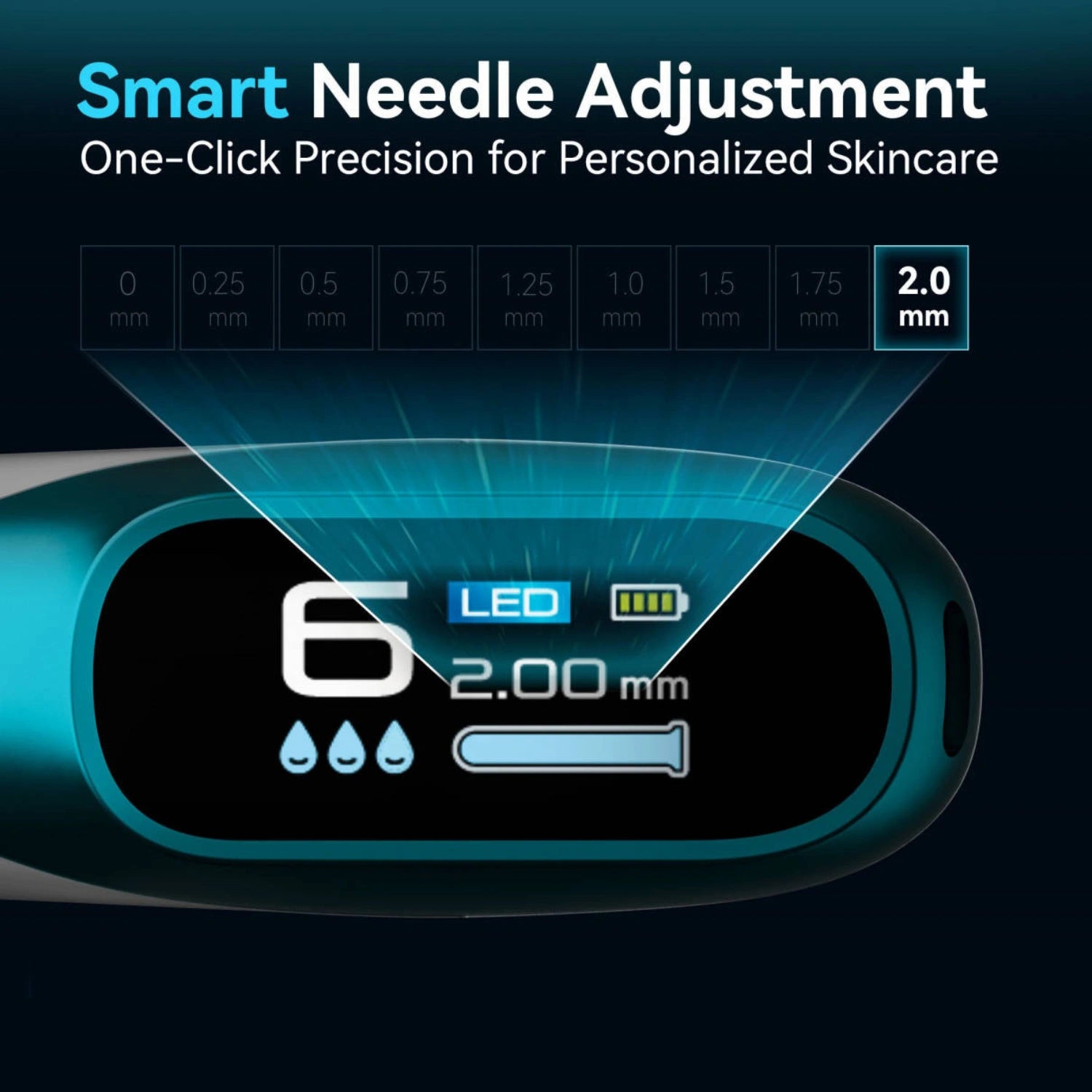 Dr. Pen H6 microneedling pen used on face demonstrating 360 degree serum application and even coverage