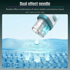 Dr. Pen H6 dual effect cartridge graphic showing microneedle and serum delivery concept for skincare application