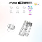 Dr. Pen H6 Nano-R replacement cartridge with highlighted nano needle tip and transparent cartridge close-up