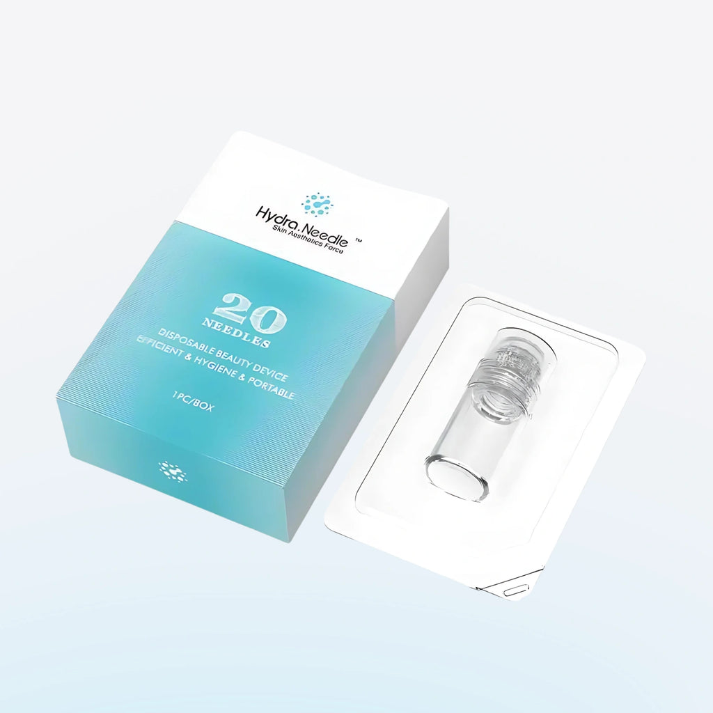 Dr.Pen Hydra Needle HN20 20-pin derma stamp packaging with refillable serum vial in sealed blister tray