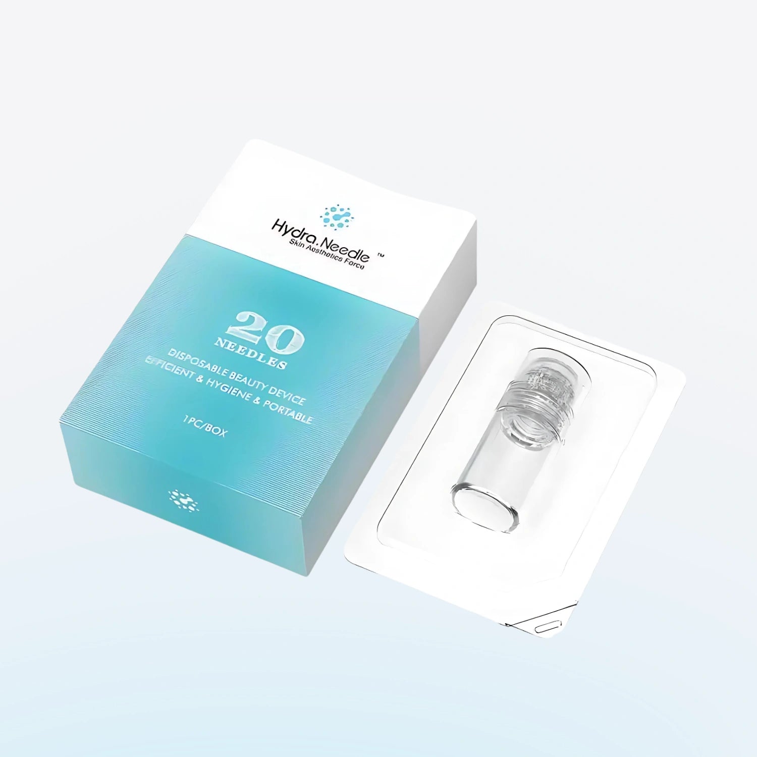 Dr.Pen Hydra Needle HN20 20-pin derma stamp packaging with refillable serum vial in sealed blister tray
