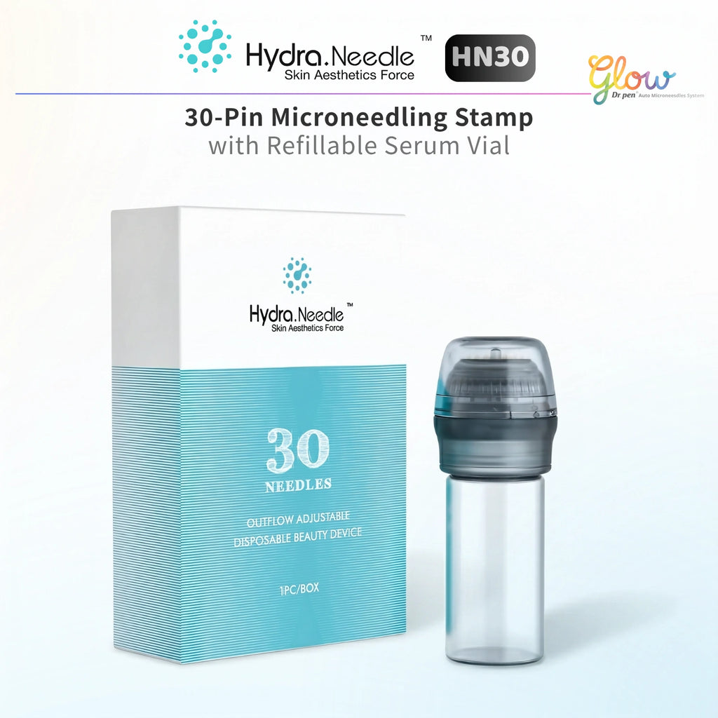 Dr.Pen Hydra Needle HN30 30-pin derma stamp with refillable serum vial and product box
