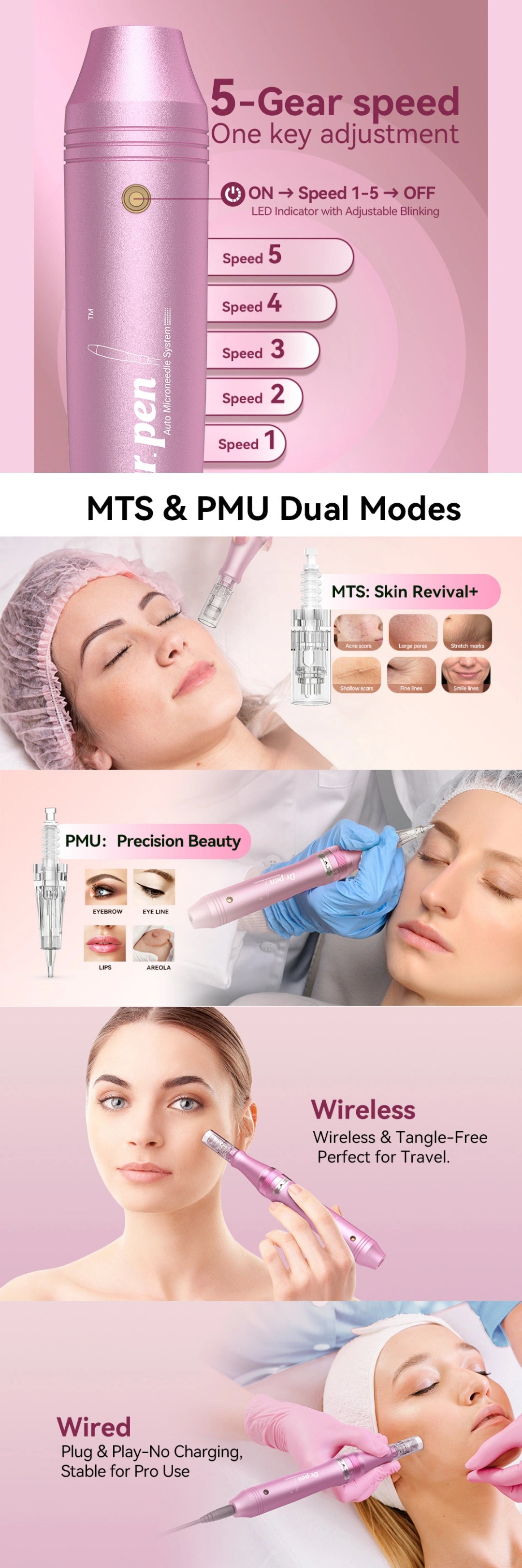 Dr. Pen M7 Wireless Microneedling Pen | Adjustable Depth - Feature Image 1