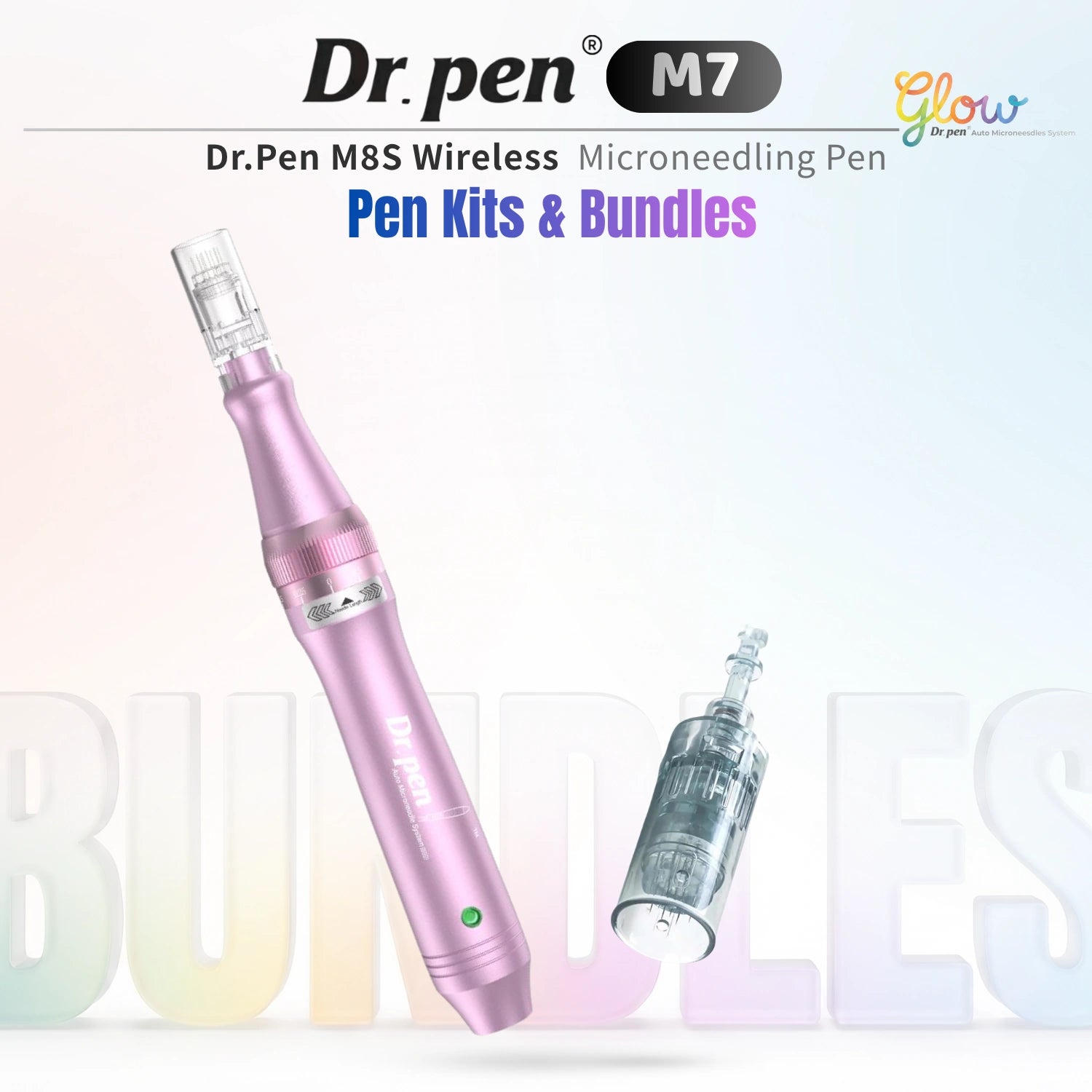 Dr. Pen M7 wireless microneedling pen kit bundle with replacement cartridge