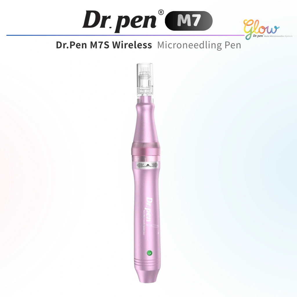 Dr. Pen M7 wireless microneedling pen in pink shown as the main product image