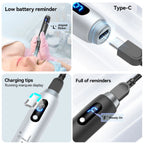 Dr. Pen M7S silver microneedling pen Type-C charging and low battery display