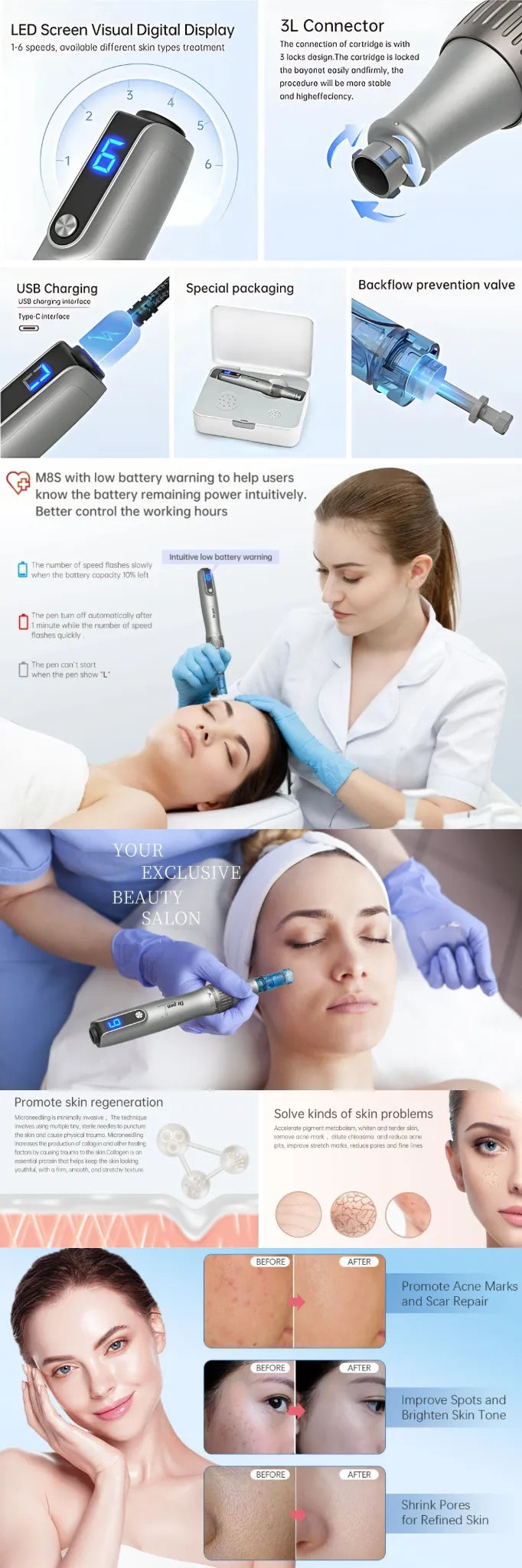 Dr.Pen M8S Wireless Microneedling Pen - Feature Image 1