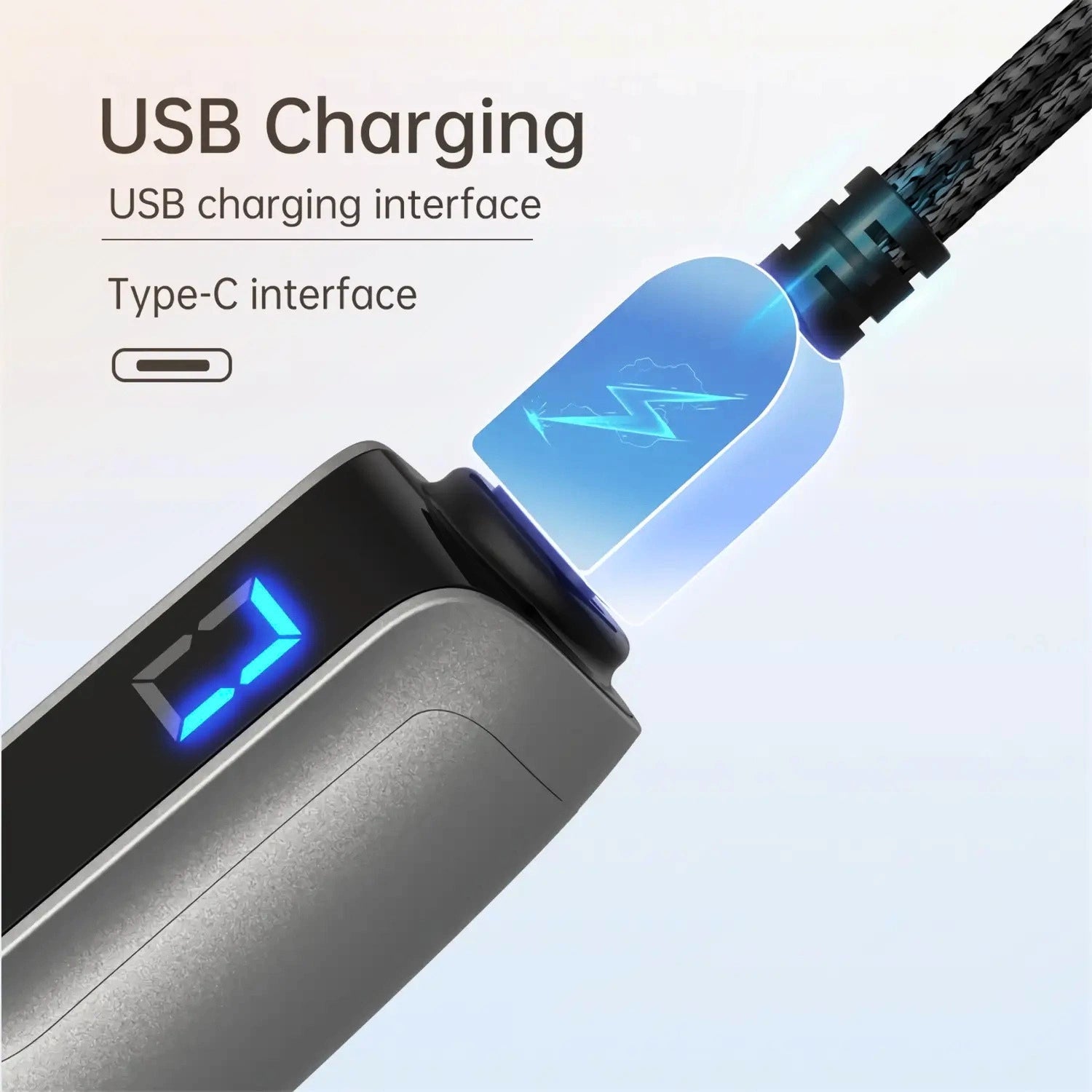 Dr. Pen M8S wireless microneedling pen USB Type C charging interface with digital display