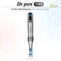 Dr. Pen M8S wireless microneedling pen in silver with digital display and blue needle cartridge