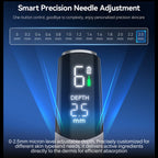 Dr. Pen M9 adjustable needle depth from 0 to 2.5mm with digital precision control display