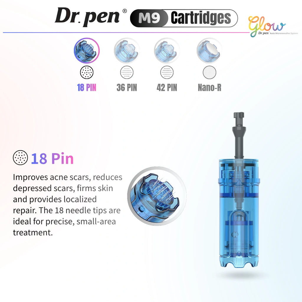 Dr. Pen M9 18 pin replacement cartridge for precise small area microneedling treatment