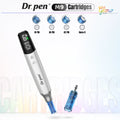 Dr. Pen M9 replacement cartridges overview showing 18 pin, 36 pin, 42 pin and Nano-R needle head options