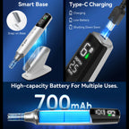 Dr. Pen M9 smart base snap on design and 700mAh high capacity battery visualization