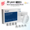 Dr. Pen MIS20 Micro-Infusion System complete kit with serum ampoules, single-use stamps and hydrating facial sheet masks.