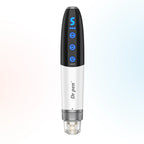 Front view of Dr. Pen Q1S compact microneedling pen showing LED speed display and control buttons