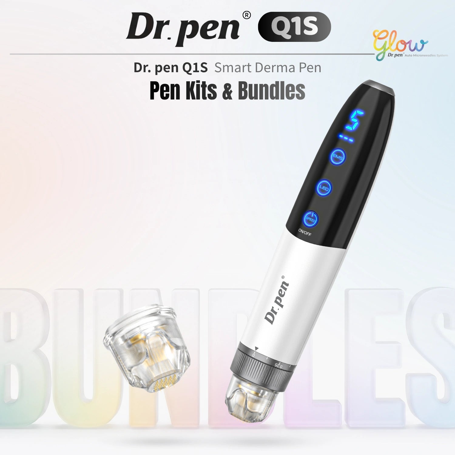 Dr. Pen Q1S microneedling pen with cartridge bundle kit promotional image