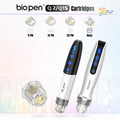 Dr. Pen Q1S Q2 replacement cartridges overview showing 9 pin, 14 pin, 25 pin, and nano cartridge options with compatible Bio Pen devices