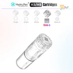 Hydra Pen H3 H5 Nano-S square replacement cartridge featuring square nano tip, 3ml serum chamber, and adjustable liquid output